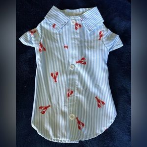 Brand new lobster collared dog shirt size S